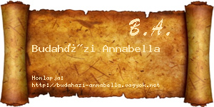 Budaházi Annabella névjegykártya